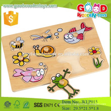 new design insect puzzle early learning wooden educational puzzle toys